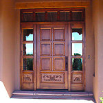 Custom Carved Wood Front Door