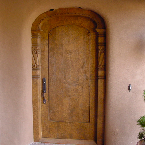 Custom Carved Wood Front Door