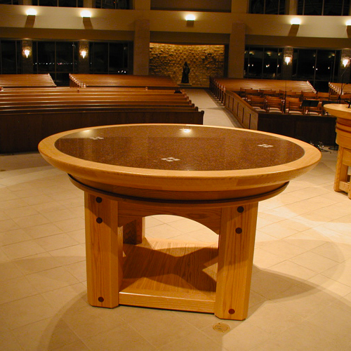 Handcrafted Church Offering Table
